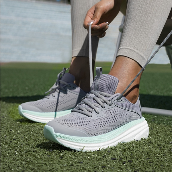 [FlexLife] Women's Lightweight Mesh Running Shoes - GREY - 6